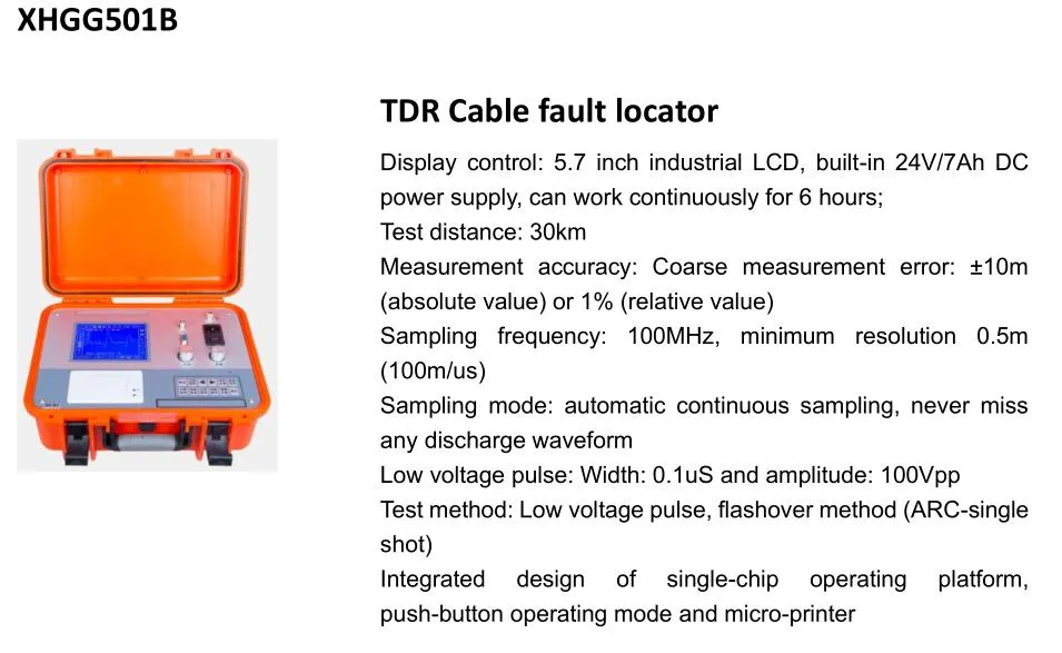 Xhgg501b Pabrik khusus kabel bawah tanah kesalahan Prelocator Tdr Locator 0